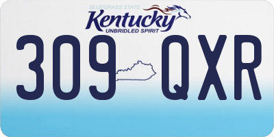 KY license plate 309QXR