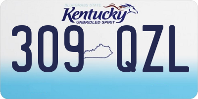 KY license plate 309QZL