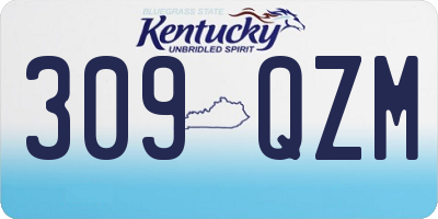 KY license plate 309QZM