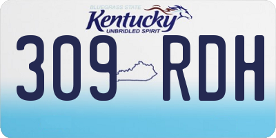 KY license plate 309RDH