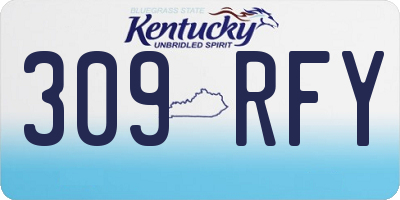KY license plate 309RFY