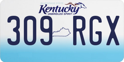 KY license plate 309RGX