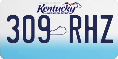 KY license plate 309RHZ