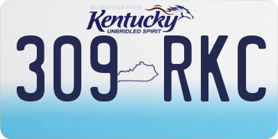 KY license plate 309RKC