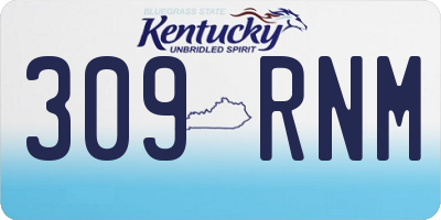 KY license plate 309RNM