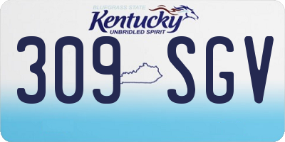 KY license plate 309SGV