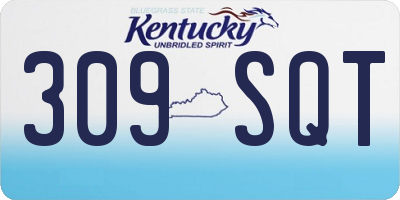KY license plate 309SQT