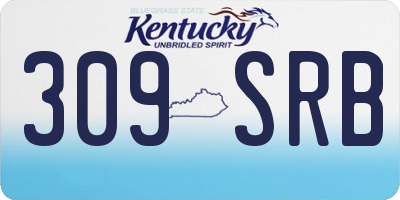 KY license plate 309SRB