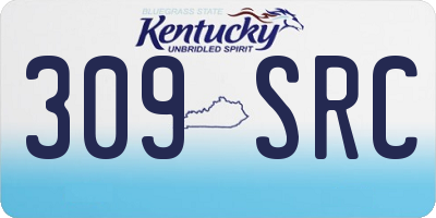KY license plate 309SRC