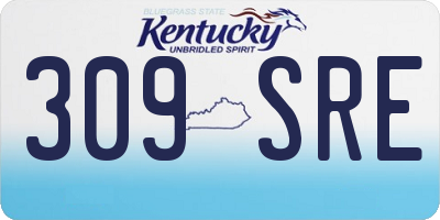 KY license plate 309SRE