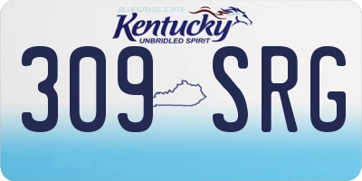 KY license plate 309SRG