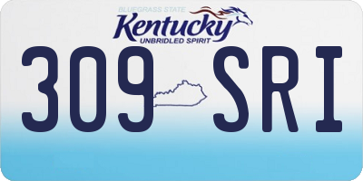 KY license plate 309SRI