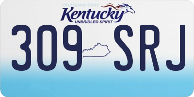 KY license plate 309SRJ