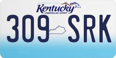 KY license plate 309SRK