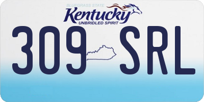 KY license plate 309SRL