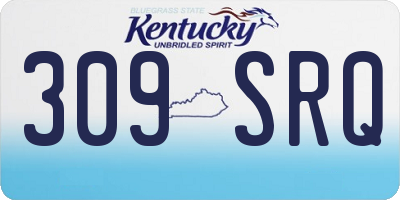 KY license plate 309SRQ