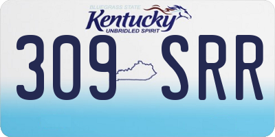 KY license plate 309SRR