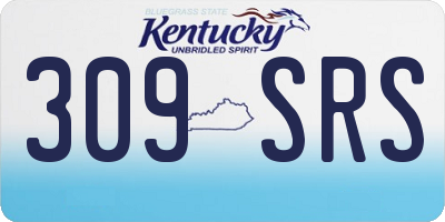 KY license plate 309SRS