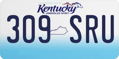 KY license plate 309SRU