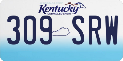 KY license plate 309SRW