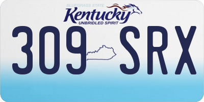 KY license plate 309SRX