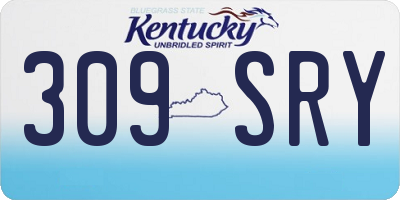 KY license plate 309SRY
