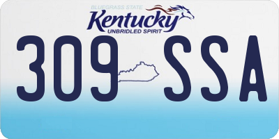 KY license plate 309SSA