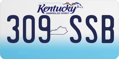 KY license plate 309SSB