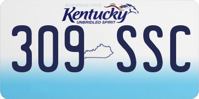 KY license plate 309SSC