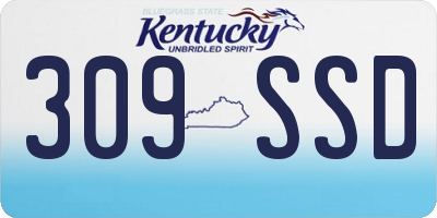 KY license plate 309SSD