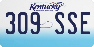 KY license plate 309SSE