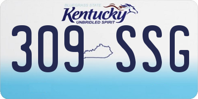 KY license plate 309SSG