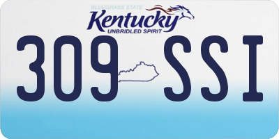 KY license plate 309SSI