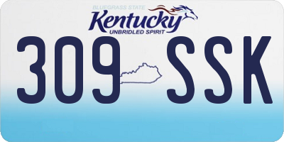 KY license plate 309SSK