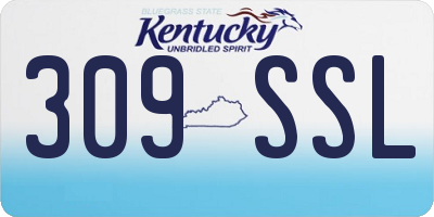 KY license plate 309SSL