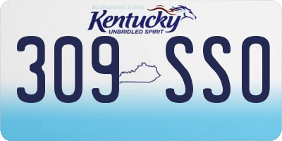 KY license plate 309SSO