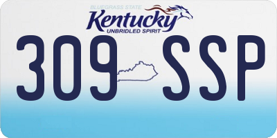 KY license plate 309SSP