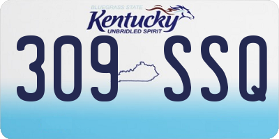 KY license plate 309SSQ