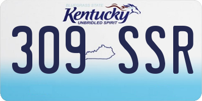 KY license plate 309SSR