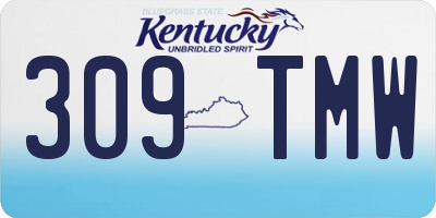 KY license plate 309TMW