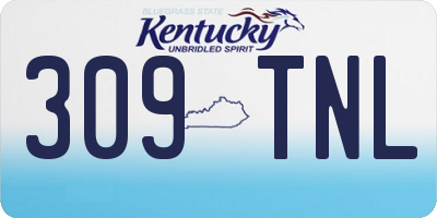 KY license plate 309TNL