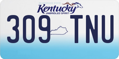 KY license plate 309TNU