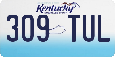 KY license plate 309TUL