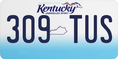 KY license plate 309TUS