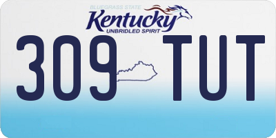 KY license plate 309TUT