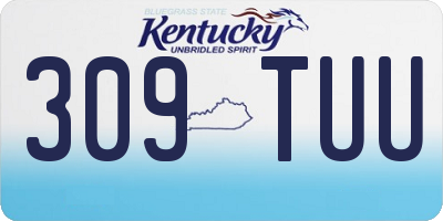 KY license plate 309TUU