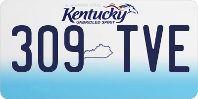 KY license plate 309TVE