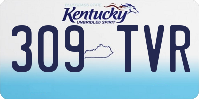 KY license plate 309TVR