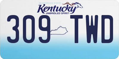 KY license plate 309TWD