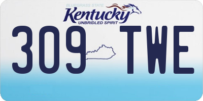 KY license plate 309TWE